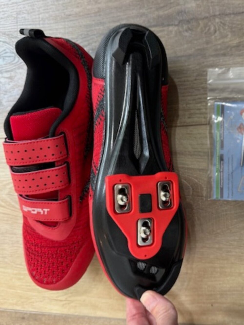 NEW Men / Women Red Cycling Shoes with cleats Size 40